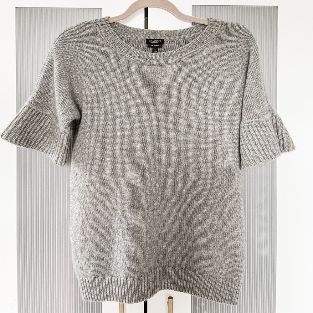 Cashmere short sleeve sweater NWT